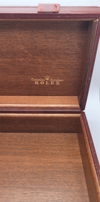 Box03 ROLEX 純正ボックス 茶色 レザー 木製 内箱 ヴィンテージ VINTAGE ROLEX WATCH BOX BROWN LEATHER WOODEN 56.00.2 for sale