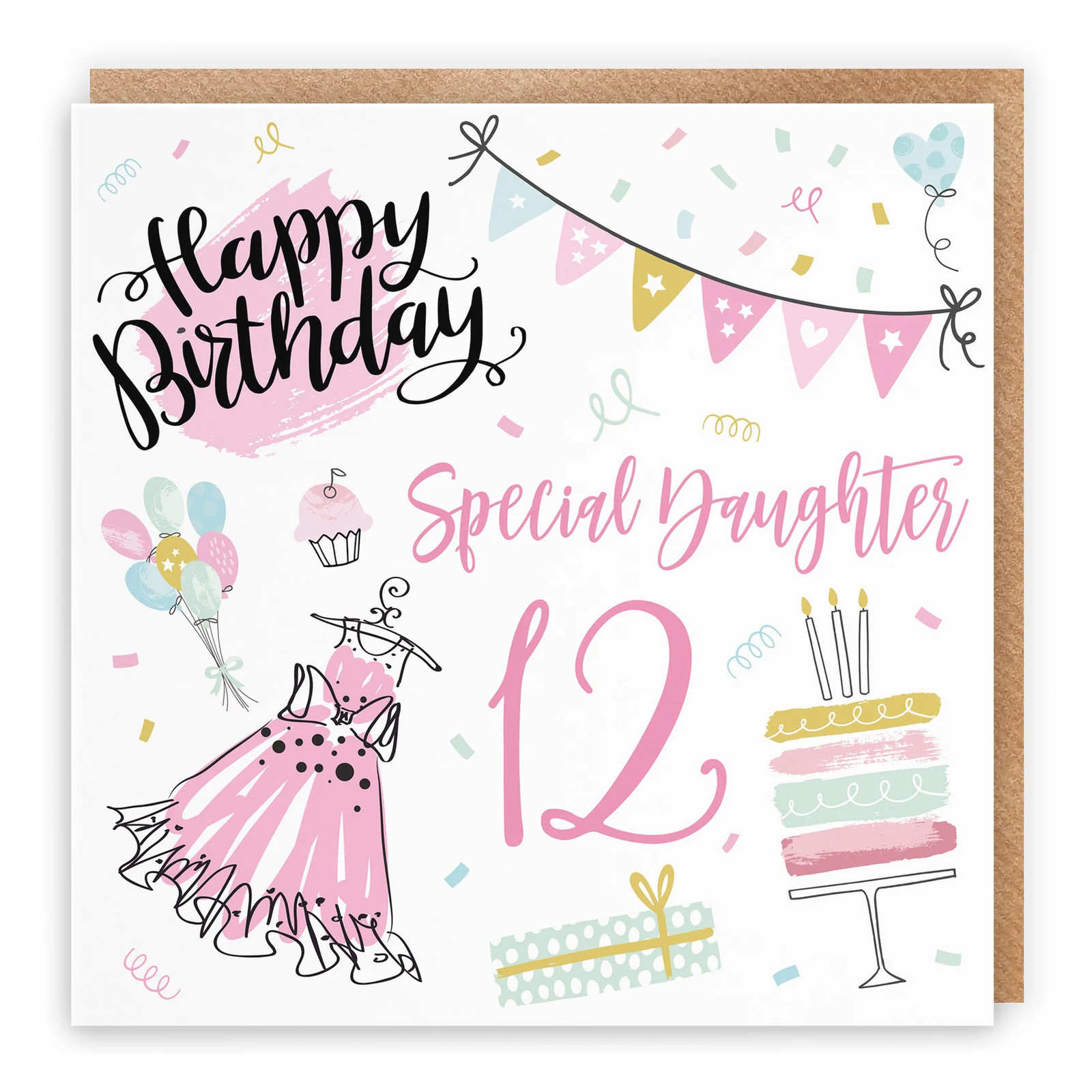12th Daughter Birthday Card Party