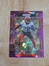 2021 Prizm JEREMIAH OWUSU-KORAMOAH Purple Ice /225 #389 Rookie SP