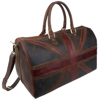 Mala Leder Herren Reisetasche Union Jack Vintage Collection