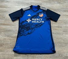 Adidas 2023/24 FC Cincinnati Blue Home Authentic Soccer Jersey Mens Medium MLS