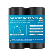 40 PCS Portable Toilet Bags 40 Count Pack of 1 , 40 with Drawstring