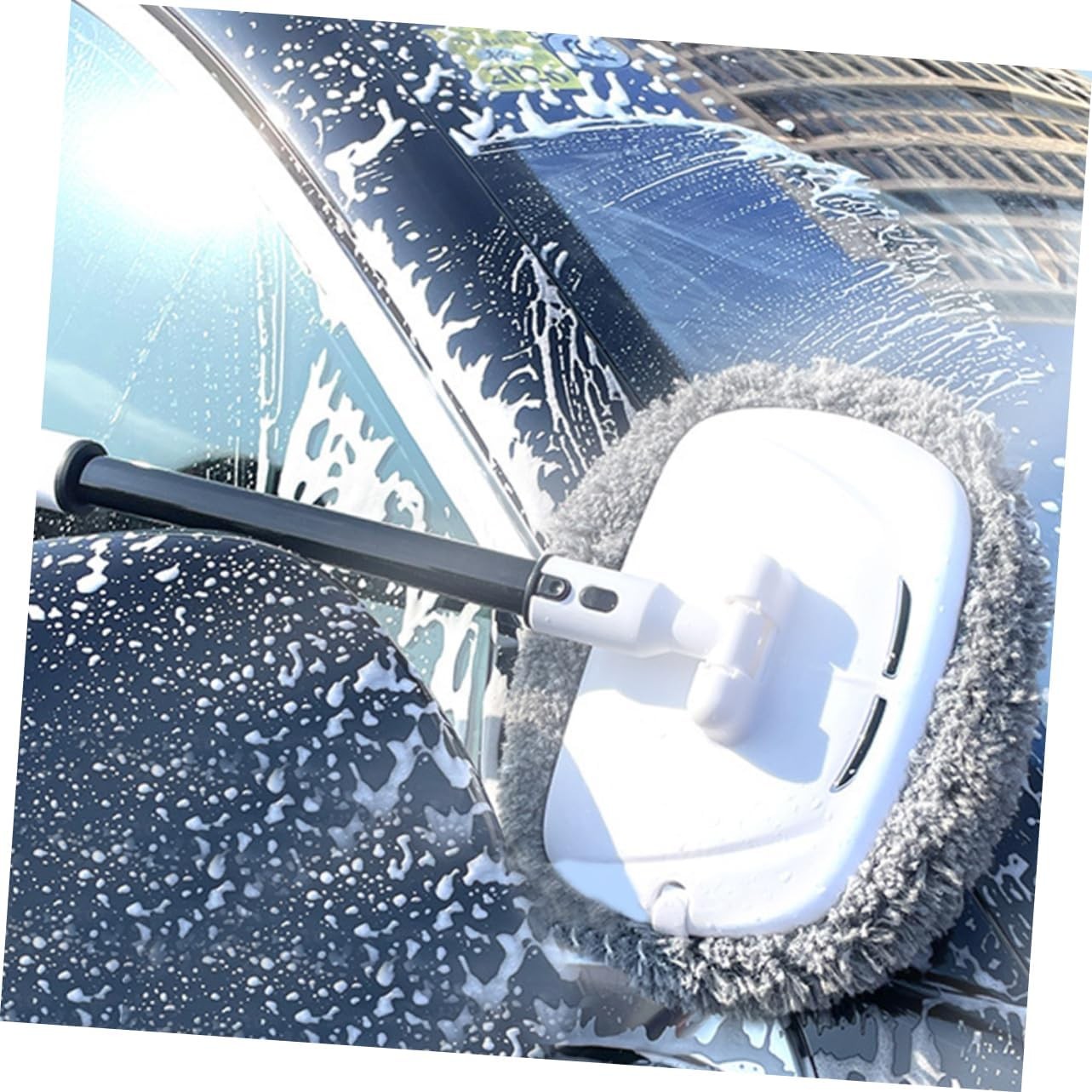 21° Curved Telescopic Car Wash Brush Mop Long Handle Vehicle Cleaning Tool