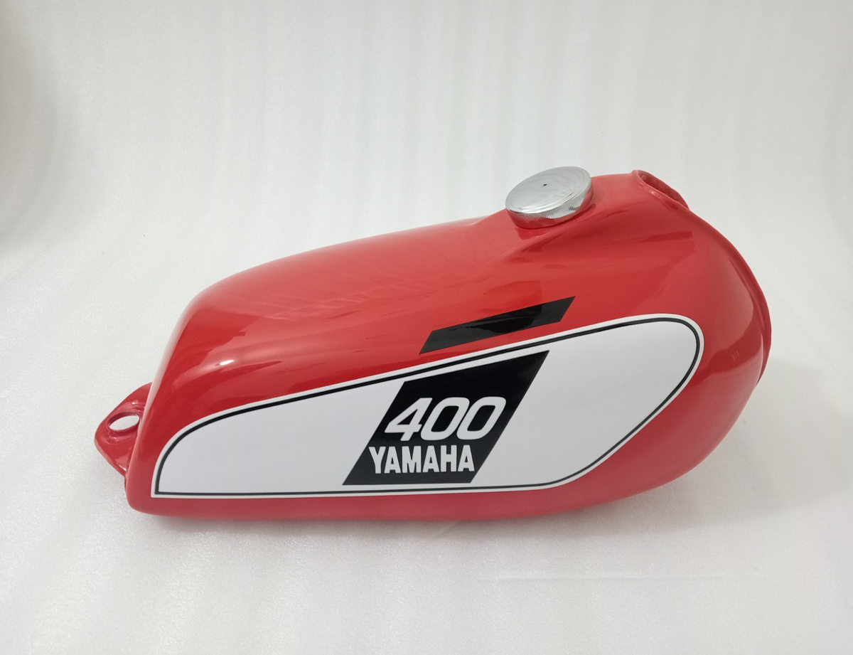 YAMAHA DT 400 Enduro, Red Painted Alloy Petrol Fuel Gas Tank & Cap