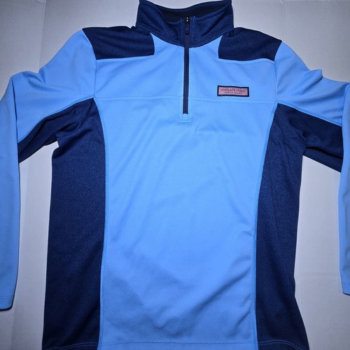Vineyard Vines Boys Blue Long Sleeve Performance Shirt - Size XL (18) - Picture 3 of 11
