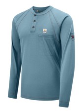 FR Shirts for Men Light Weight Flame Resistant Henley Shirts Long Sleeve Shir...