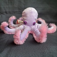 Douglas Dreamy Octopus Sparkly Pink/Purple 11" Wide 5" Tall Stuffed Toy HTF New