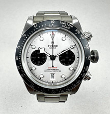 TUDOR Black Bay Chrono 41mm Panda Dial Auto Chrono Steel Bracelet Box Papers