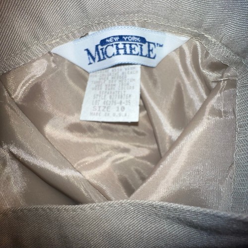 Michele NY Vintage Womens Size 10 Woolblend Minimalist Lined Pencil Midi Skirt - Picture 6 of 7