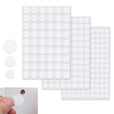 290PCS White Screw Caps, Self Adhesive Hole Different Sizes,