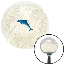 Blue Dolphin Clear Metal Flake Shift Knob w/ M16x1.5 Insert Shifter Auto Brody