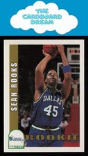 Sean Rooks 1992-93 Hoops #373 RC Rookie Dallas Mavericks Basketball Card. rookie card picture
