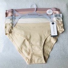 Danskin Intimates, Organic Cotton 95  Bikinis Panties , 5 Pack , Size : M