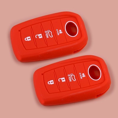 2pcs Red Silicone Remote Key Fob Case Cover Fits For Toyota Tundra Venza
