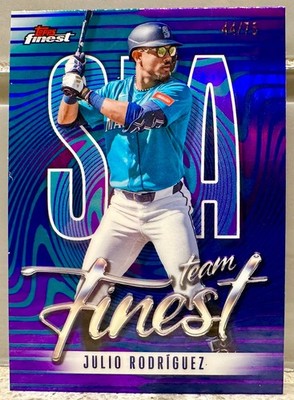 JERSEY NUMBER MATCH! 2026 Topps Finest Team Finest Julio Rodriguez Purple 44/75!