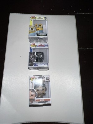Lot Of 3 Funko Bitty Funko Pops Kuhl #329, Black Panther #130, Pajama Bob # 105
