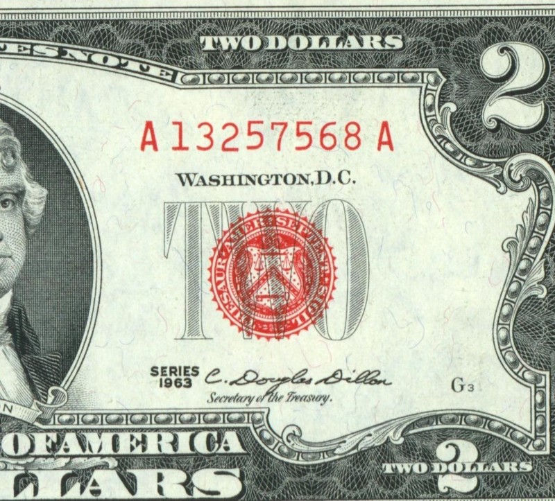 $2 1963 ((CHOICE CU)) United States Note ** CURRENCY (4th of 4 consecutive)