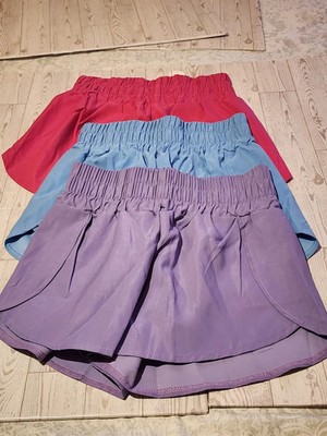 Girls Athletic Shorts Bundle 3 NWT Size Small Pink Blue Purple MSRP $75