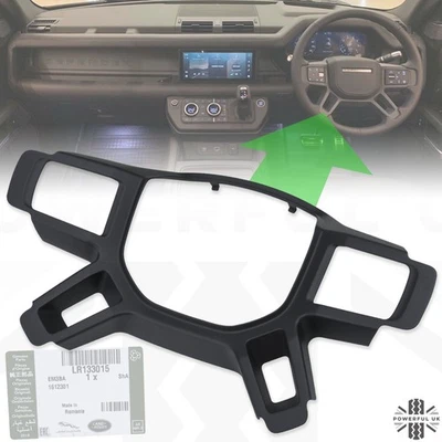 Dunkelgrau Lenkradeinsatz Upgrade für Defender X L663 Original Speichen - Bild 1 von 4