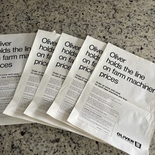 Vintage Lot 5- 1972 Oliver Tractor Factory Dealer Advertising Posters Signs