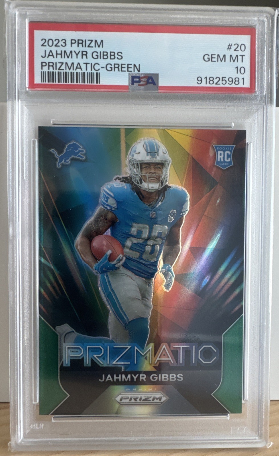Jahmyr Gibbs Panini Prizm Prizmatic #20 Green