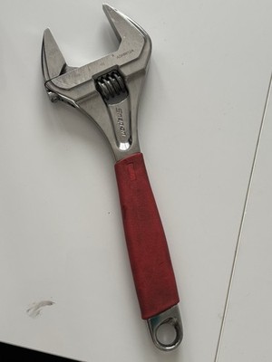 Snap on ADHW12A rot 12'' Soft Grip breite Öffnung verstellbarer Schraubenschlüssel 300 mm 0-55 mm GEBRAUCHT