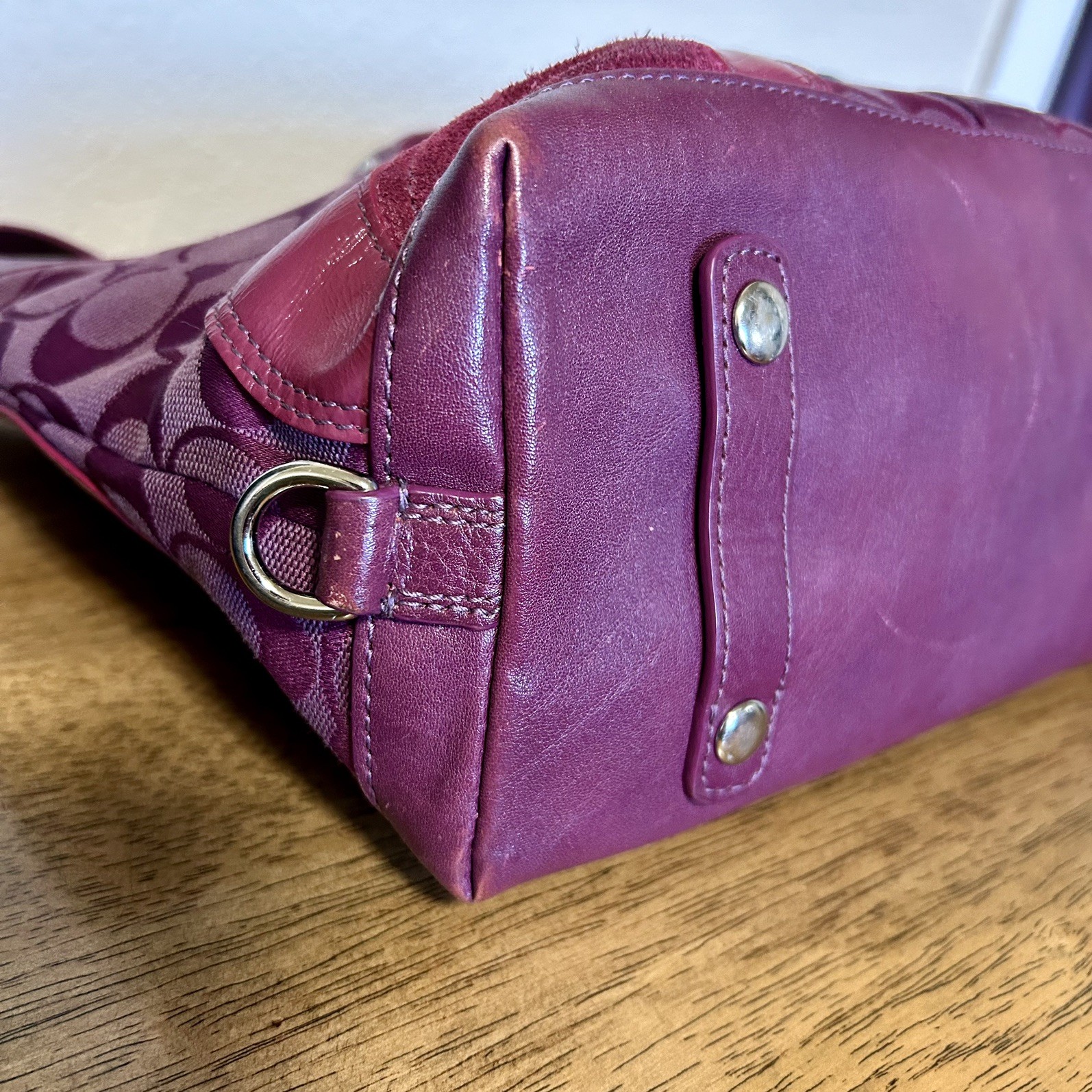 COACH Patchwork Ashley Satchel Leather Suede Jacq… - image 8