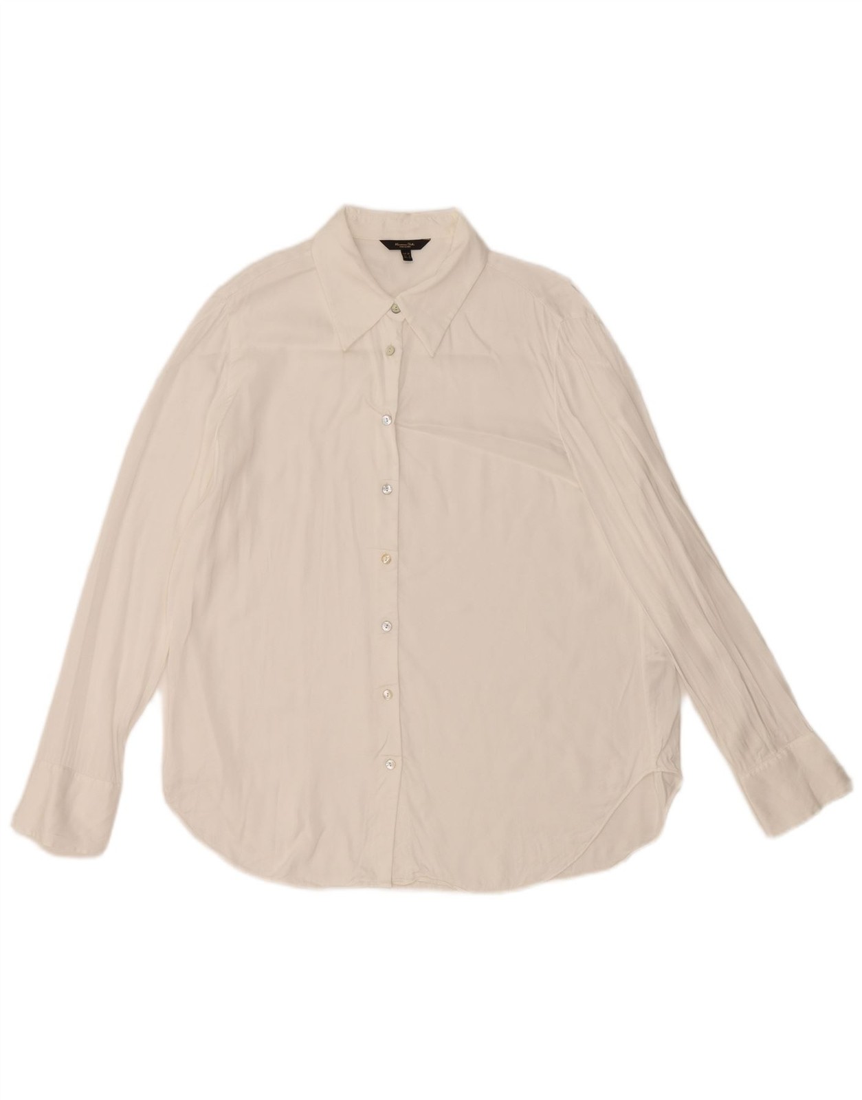 MASSIMO DUTTI Womens Shirt EU 38 Medium White Viscose DG20