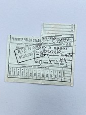 TRENO FERROVIA SIENA TRIESTE ANNO 1938 AUTOBUS TRAN OLD TICKET