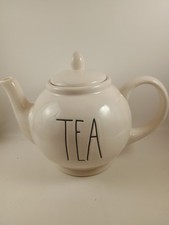 Rae Dunn Artisan Collection by Magenta White Tea Pot 181 Large 8 Cup 6  Tall