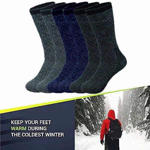 3 Pairs Men's Winter Heavy Duty Heated SOX Thermal Socks Insulated Boots 10-13 - Image 2 of 4