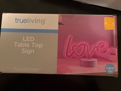 Tabletop Love Led Lighted Acrylic Sign By True Living Pinks