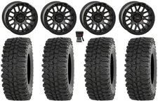 System 3 SB-9 Bdlk 15" Wheels Matte Bk 35" BDC Tires RZR XP 1000 / PRO XP