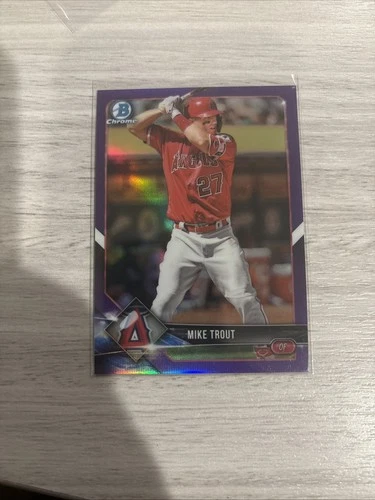 2018 Bowman Chrome - Mike Trout #37 Purple Refractor 55/250