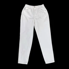 VTG Gitano Jeans Women 12R (ACTUAL 27x29) White High Waisted Tapered Leg 90s