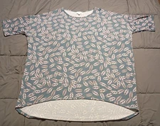 LuLaRoe Women's Short Sleeve Shirt 2 XL Multiple Colors Leaf Pattern