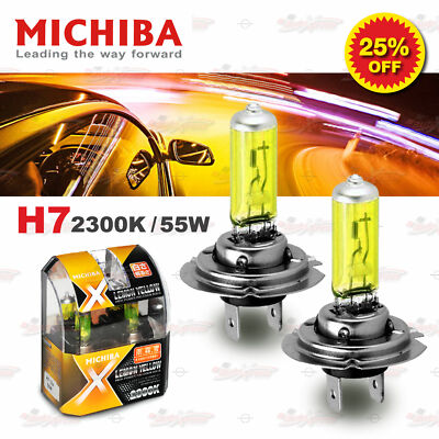 H7 477 55W MICHIBA Nebel Scheinwerfer Halogenlampen 2300K GLÜHLAMPEN Yellow GELB
