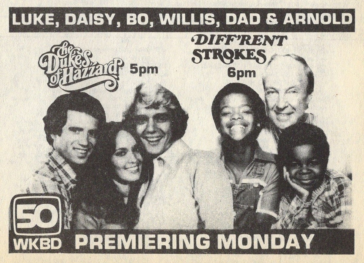 1984 WKBD DETROIT TV GUIDE AD THE DUKES OF HAZZARD & DIFF