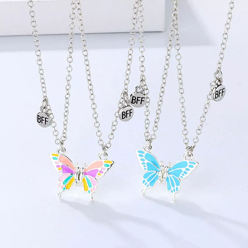 Best friend butterfly necklaces sale