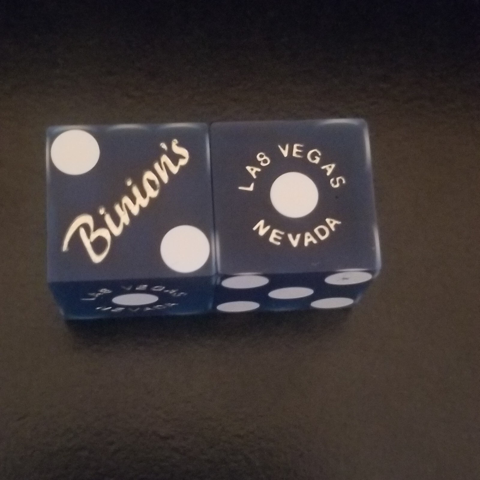 BINIONS (BLUE MATTE) LAS VEGAS CASINO DICE NON MATCHING NUMBERS eBay
