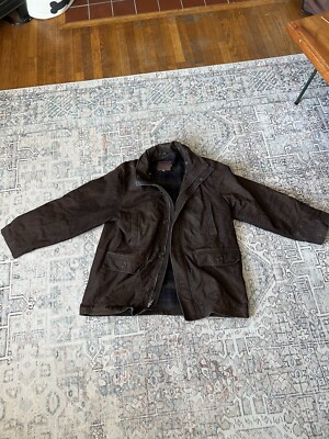 mens coach leather jacket xl
