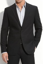 NWT Theory Black Cotton Blend Slim Fit Lightweight Sport Coat Blazer 40R