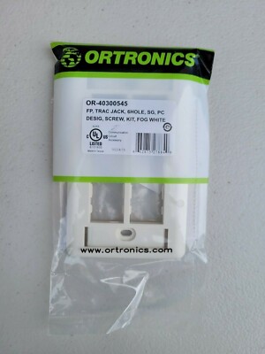 Brand New Set of 4 OR-40300545 Ortronics 6-Port TracJack Faceplate, Fog-White 
