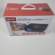 GPX All-In-One Projector + Screen Kit