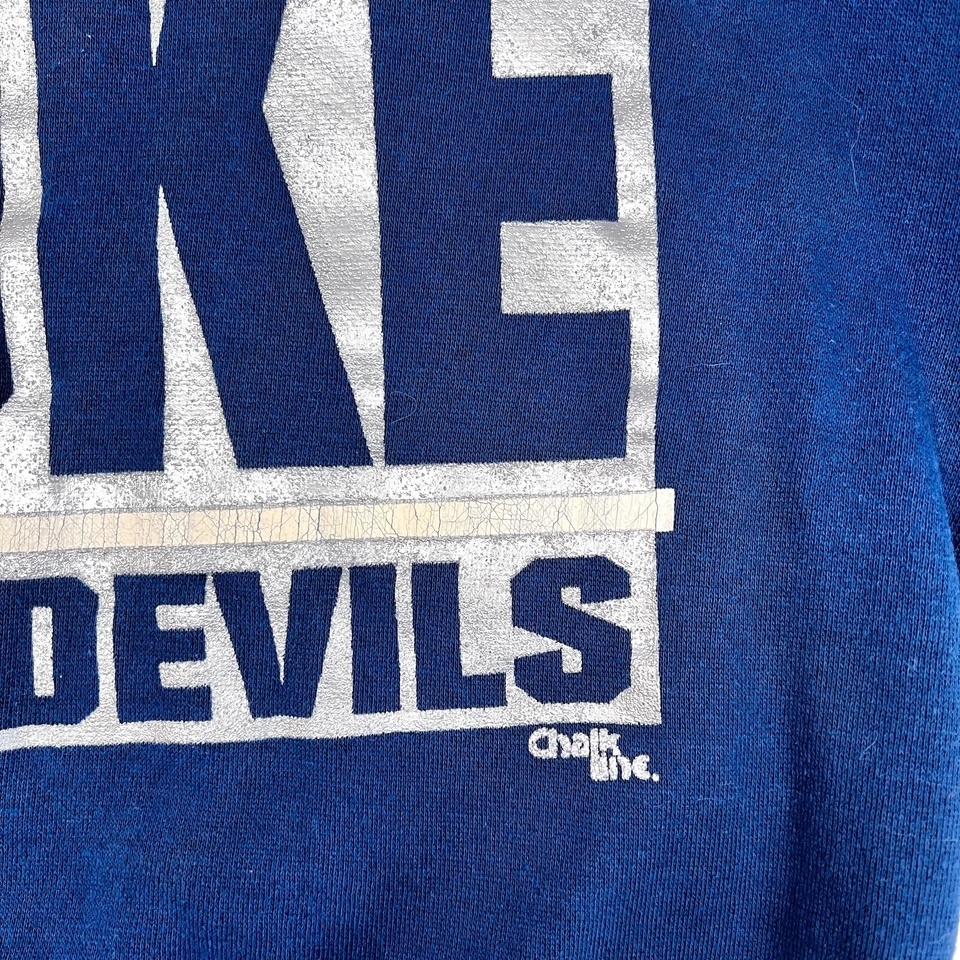 Vintage Duke Blue Devils Sweatshirt - 1970s Chalk Line - Youth Size Medium - Image 3 of 4