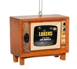 Los Angeles Lakers Christmas Tree Holiday Ornament New Logo Nostalgia Retro Tv Ebay