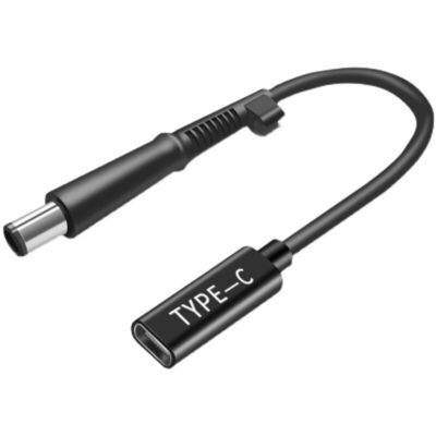 Type C Female to DC 7.4x5.0MM Port Adapter 15CM Cable for HP Notebook Max.3A #F4