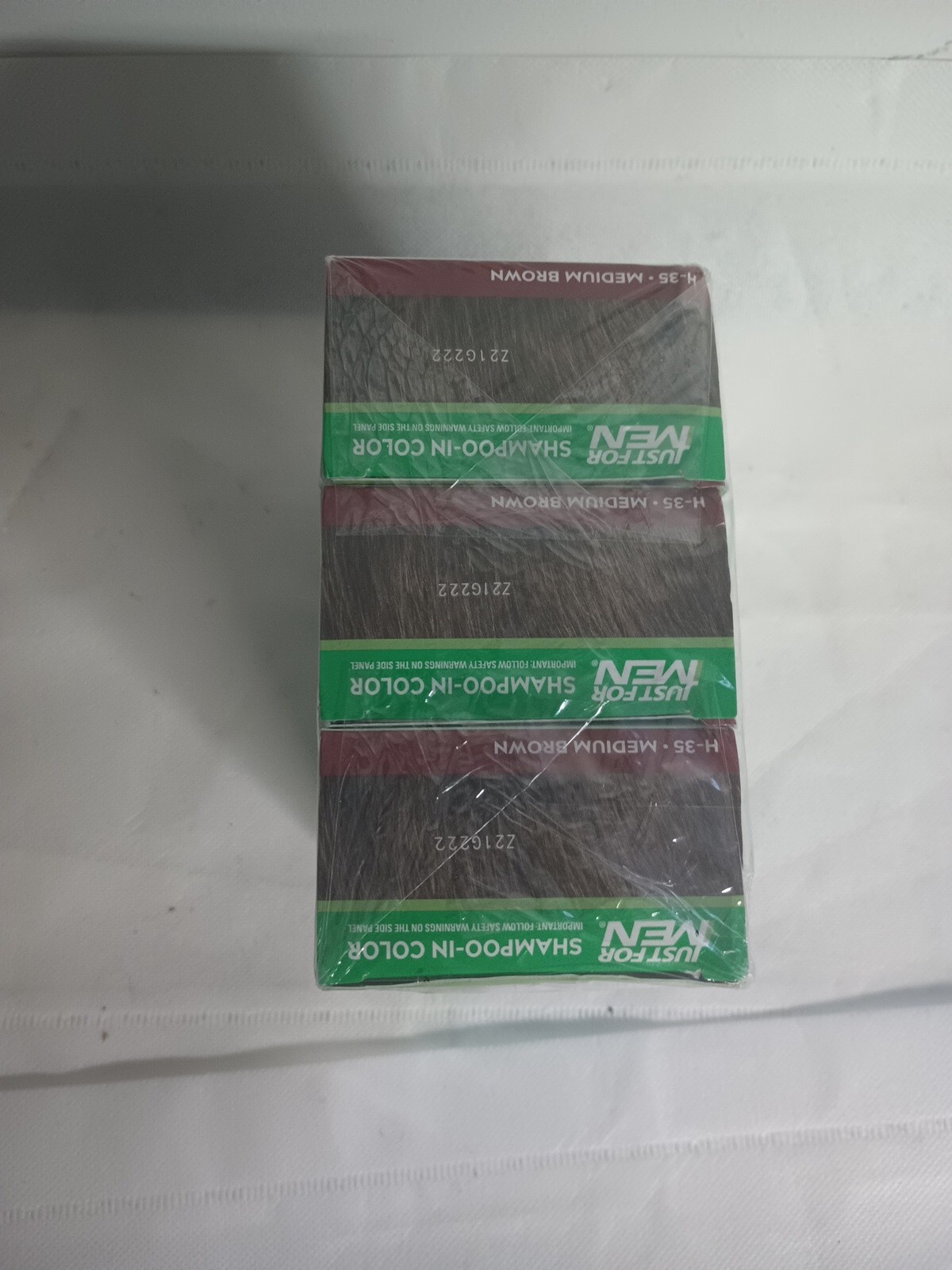 3 Pack Just For Men Shampoo In Color  H-35 Medium Brown New Sealed 