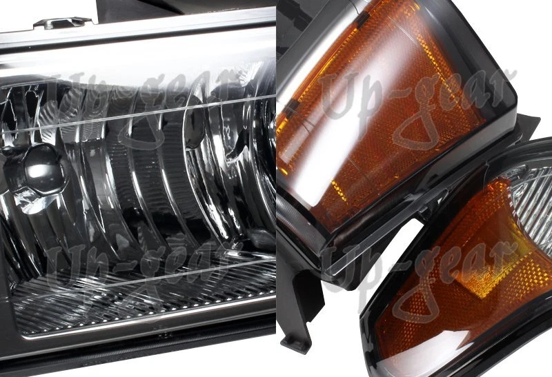 Faros + lámparas de parachoques con reflector ámbar para GMC Canyon 2004-2012 Foto 2 de 3