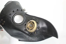 Plague Doctor Mask Halloween Costume Bird Long Nose Beak Faux Leather Steampunk